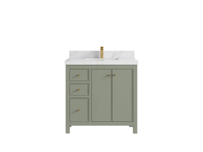 Chicago 36 in. W x 22 in. D Center Sink Bathroom Vanity - Willow Bath and Vanity