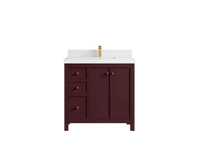 Chicago 36 in. W x 22 in. D Center Sink Bathroom Vanity - Willow Bath and Vanity