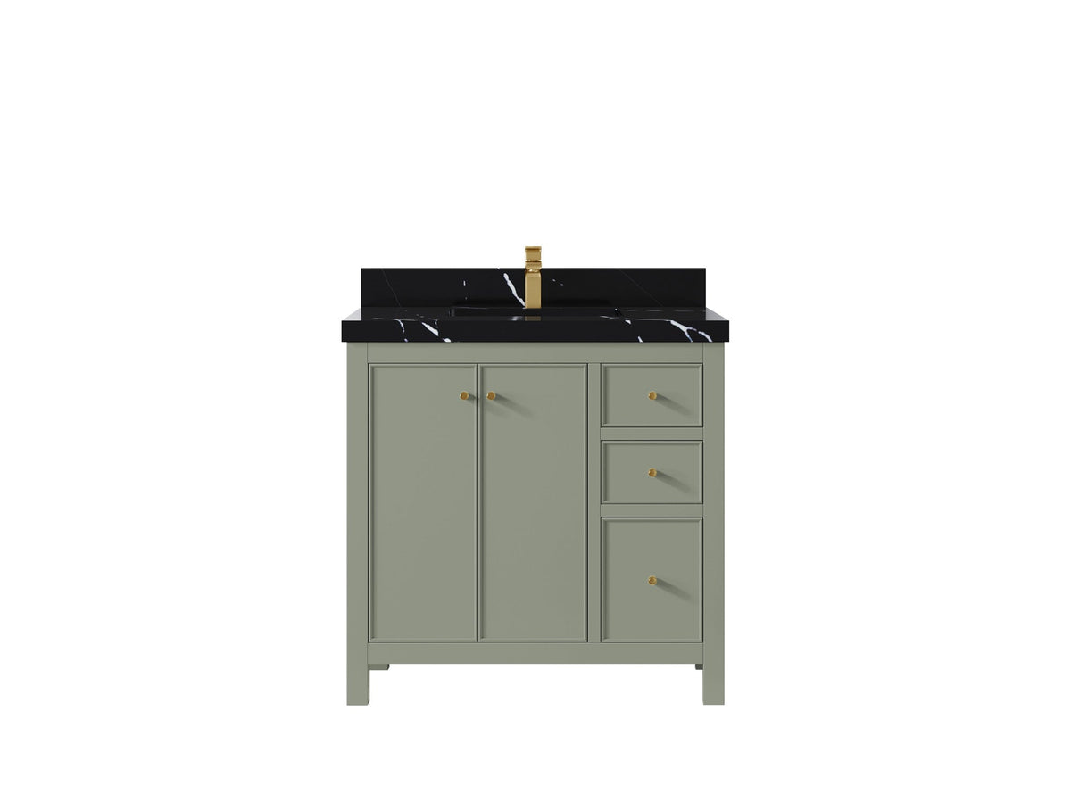 Chicago 36 in. W x 22 in. D Center Sink Bathroom Vanity - Willow Bath and Vanity