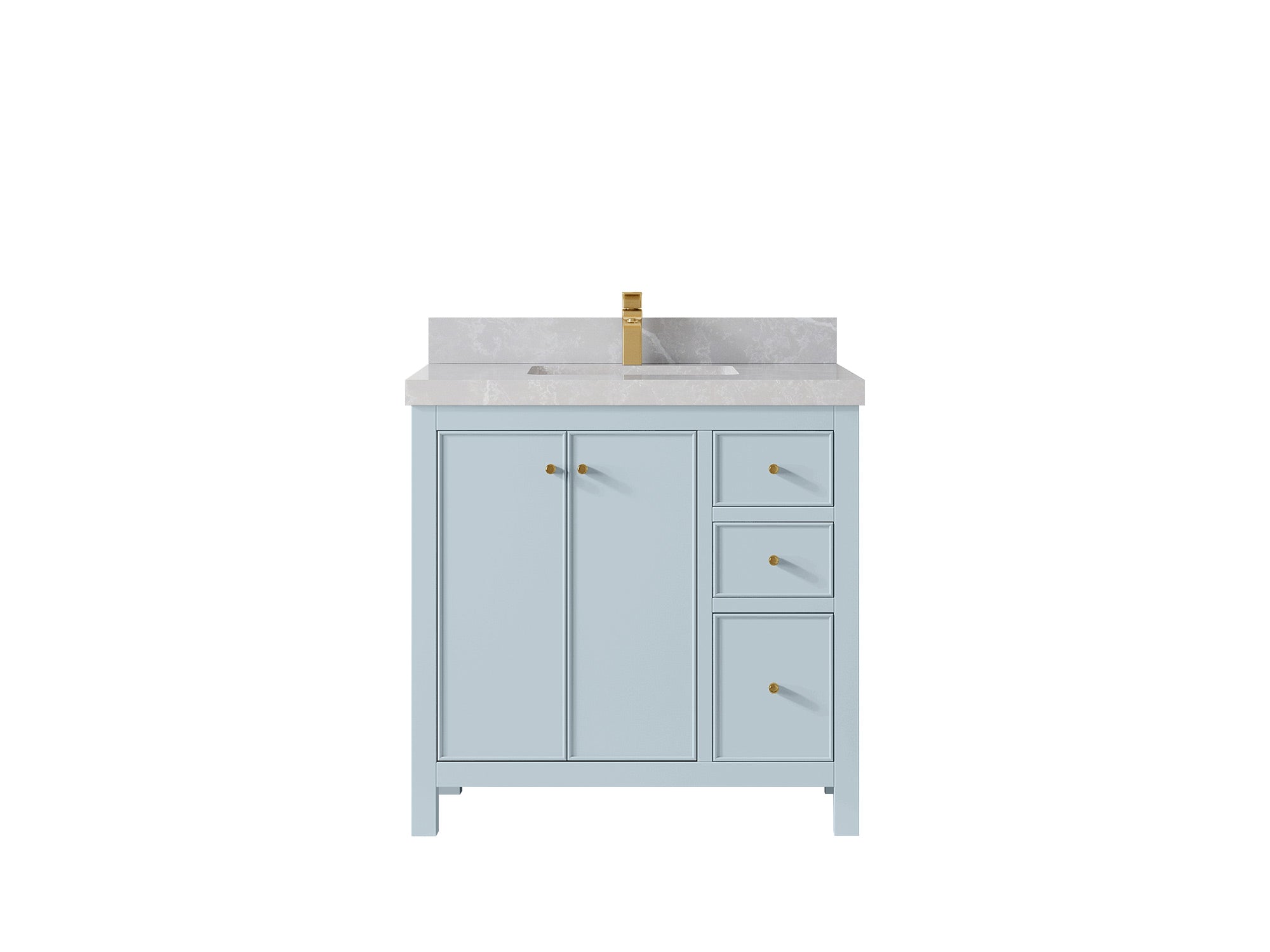 Chicago 36 in. W x 22 in. D Center Sink Bathroom Vanity - Willow Bath and Vanity