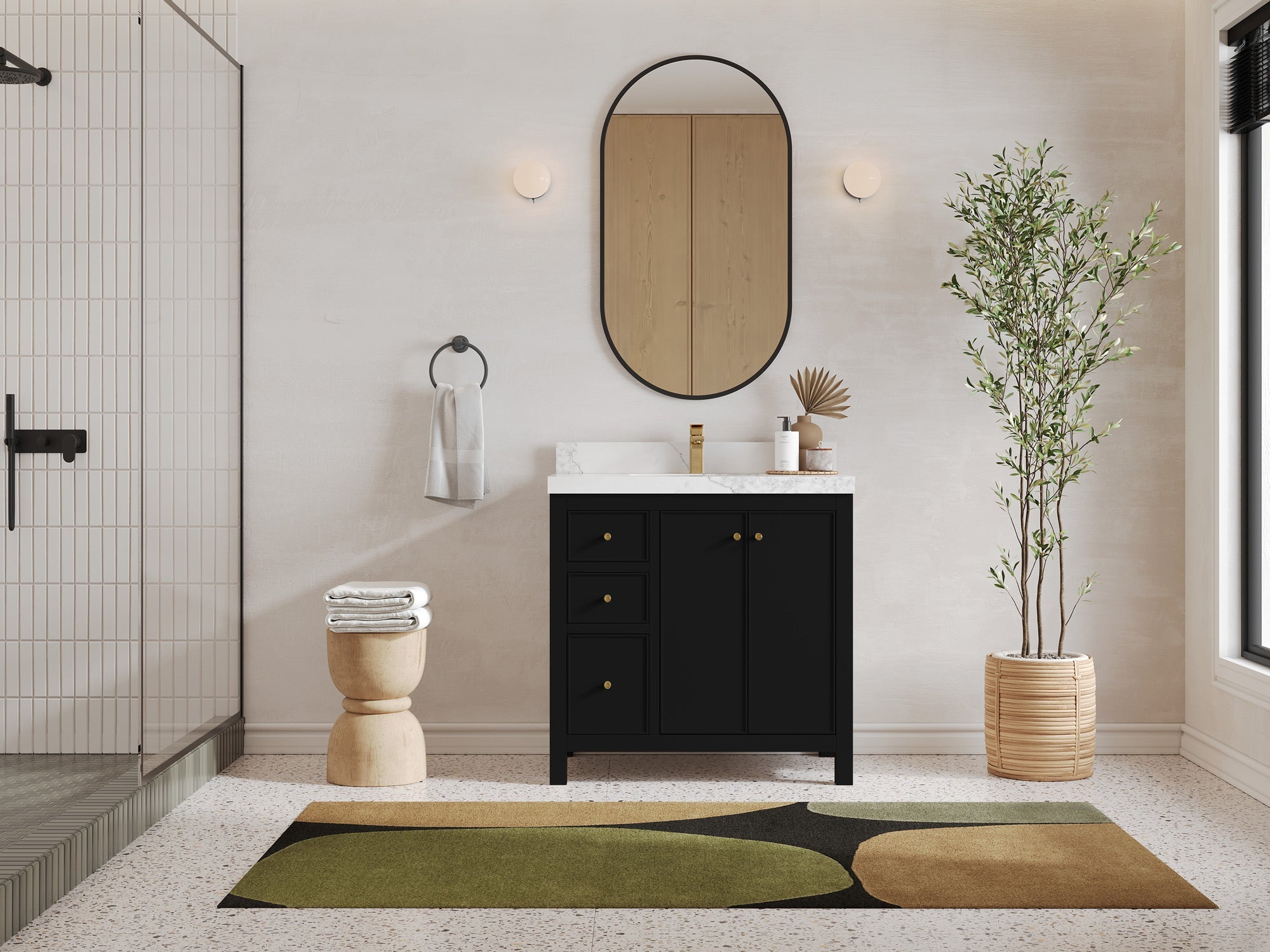 Chicago 36 in. W x 22 in. D Center Sink Bathroom Vanity - Willow Bath and Vanity