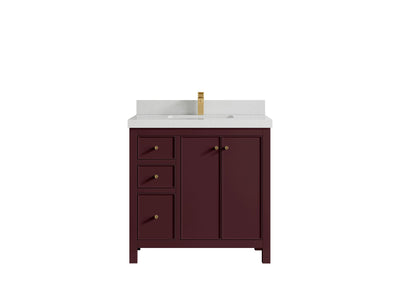Chicago 36 in. W x 22 in. D Center Sink Bathroom Vanity - Willow Bath and Vanity
