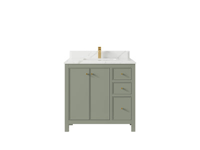 Chicago 36 in. W x 22 in. D Center Sink Bathroom Vanity - Willow Bath and Vanity