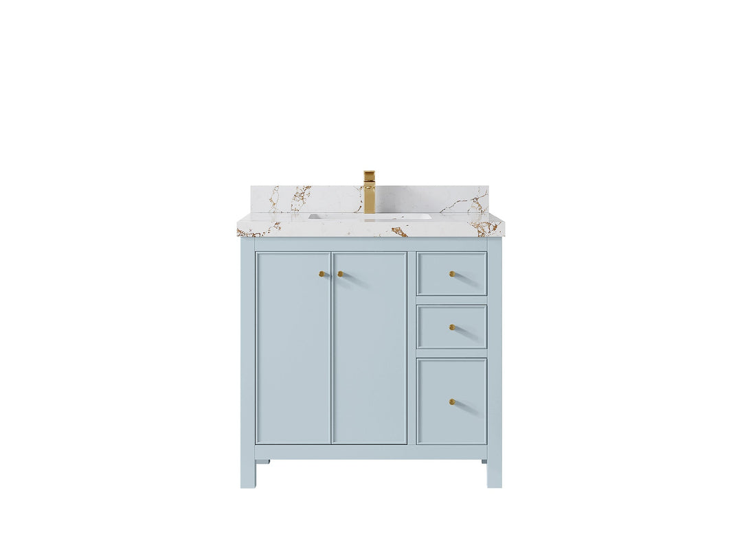 Chicago 36 in. W x 22 in. D Center Sink Bathroom Vanity - Willow Bath and Vanity