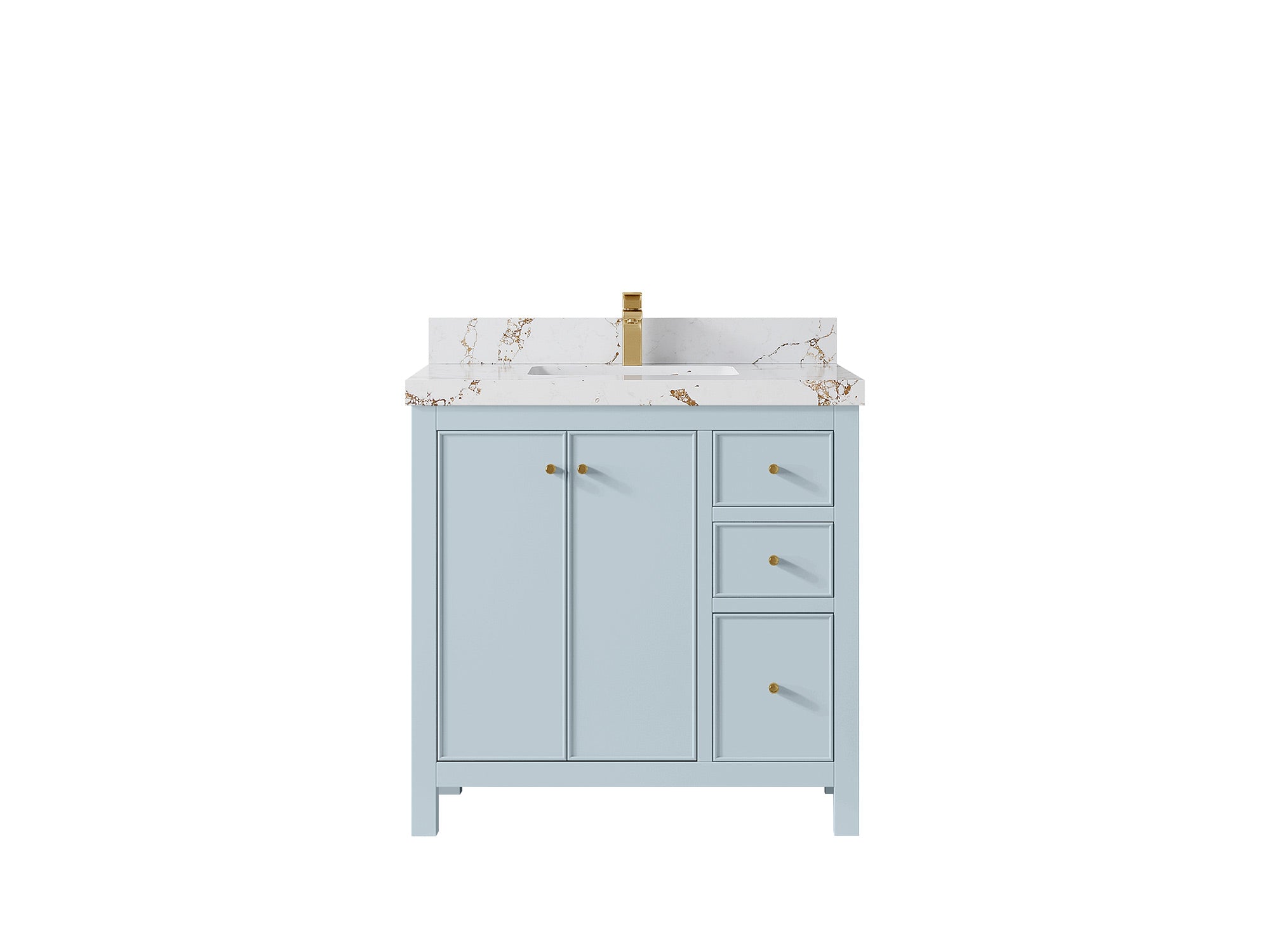 Chicago 36 in. W x 22 in. D Center Sink Bathroom Vanity - Willow Bath and Vanity