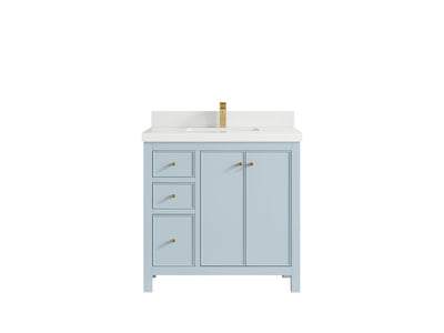 Chicago 36 in. W x 22 in. D Center Sink Bathroom Vanity - Willow Bath and Vanity