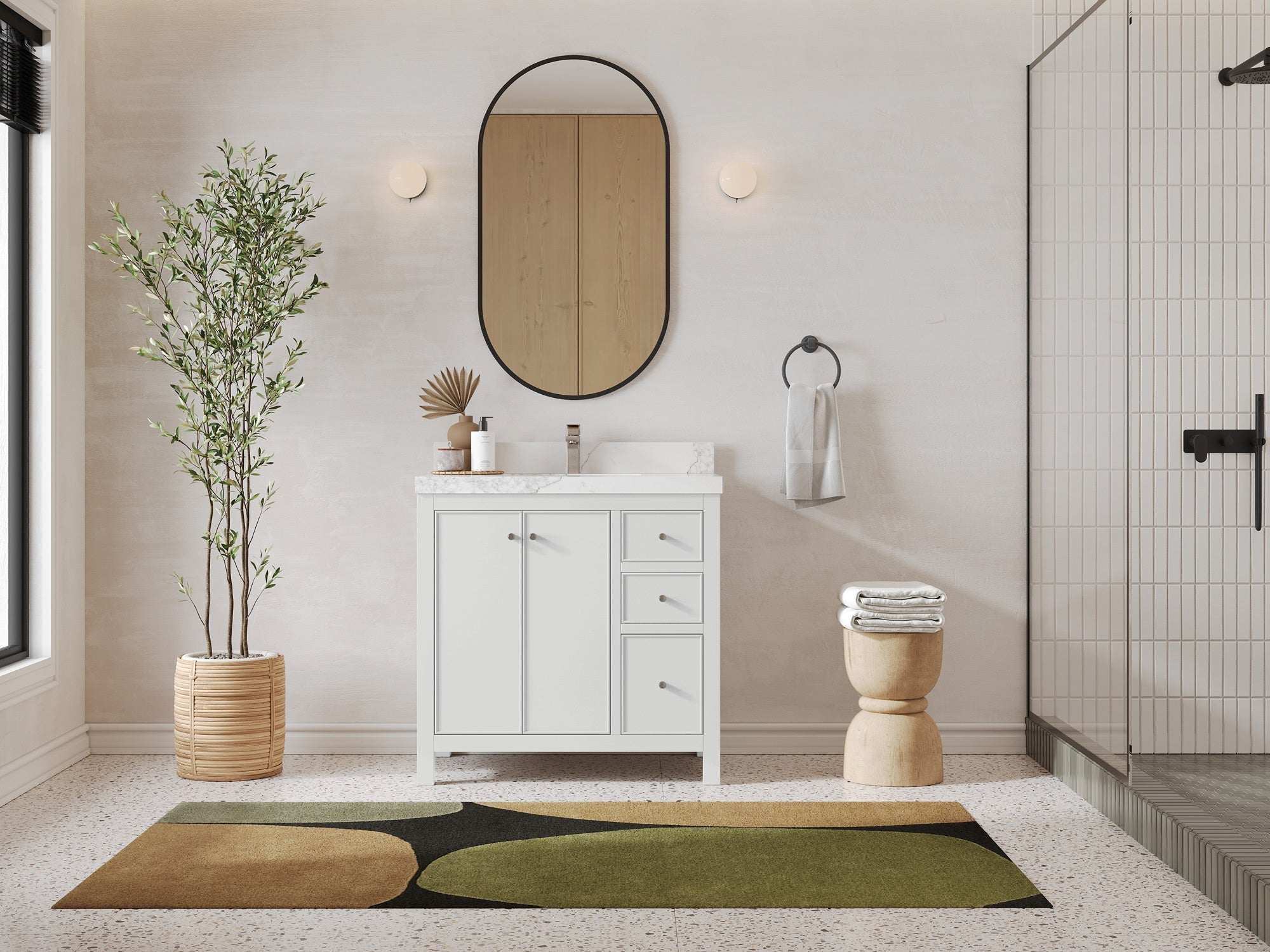 Chicago 36 in. W x 22 in. D Center Sink Bathroom Vanity - Willow Bath and Vanity