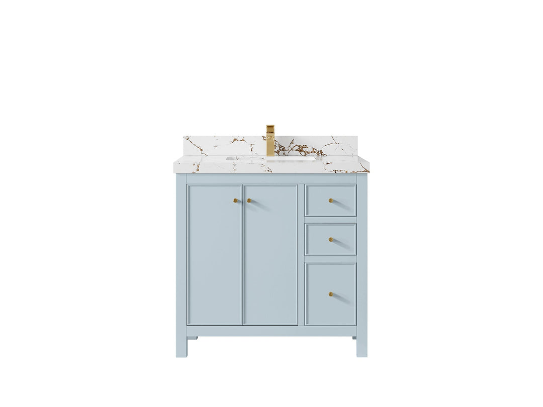 Chicago 36 in. W x 22 in. D Center Sink Bathroom Vanity - Willow Bath and Vanity