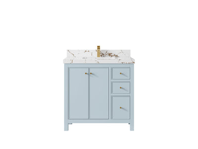 Chicago 36 in. W x 22 in. D Center Sink Bathroom Vanity - Willow Bath and Vanity