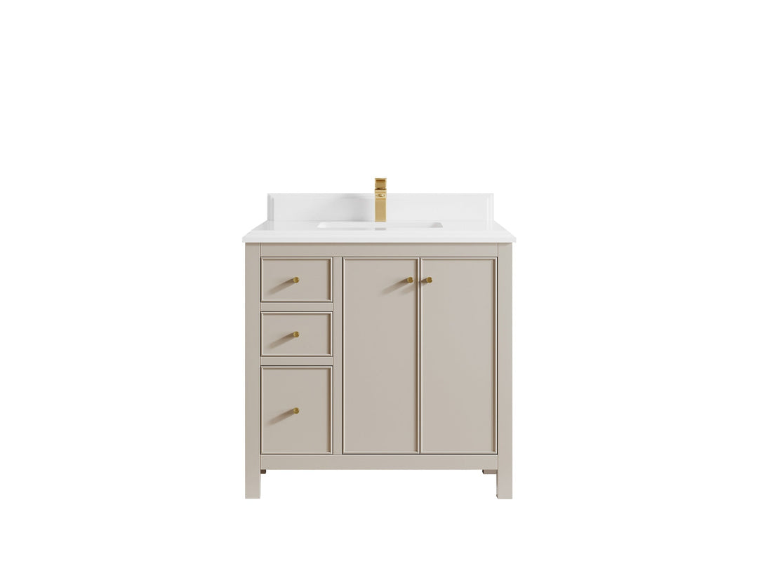 Chicago 36 in. W x 22 in. D Center Sink Bathroom Vanity - Willow Bath and Vanity