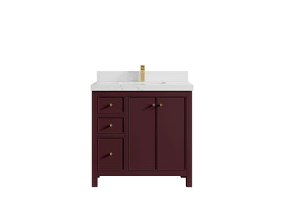 Chicago 36 in. W x 22 in. D Center Sink Bathroom Vanity - Willow Bath and Vanity