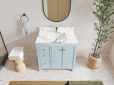 Chicago 36 in. W x 22 in. D Center Sink Bathroom Vanity - Willow Bath and Vanity