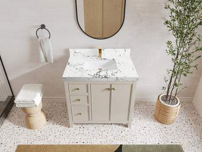 Chicago 36 in. W x 22 in. D Center Sink Bathroom Vanity - Willow Bath and Vanity