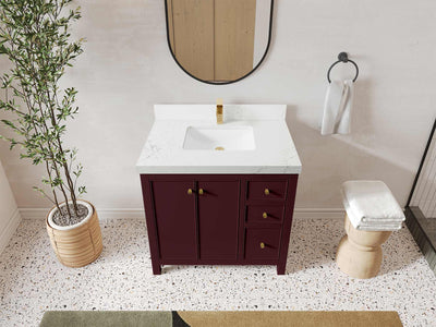 Chicago 36 in. W x 22 in. D Center Sink Bathroom Vanity - Willow Bath and Vanity