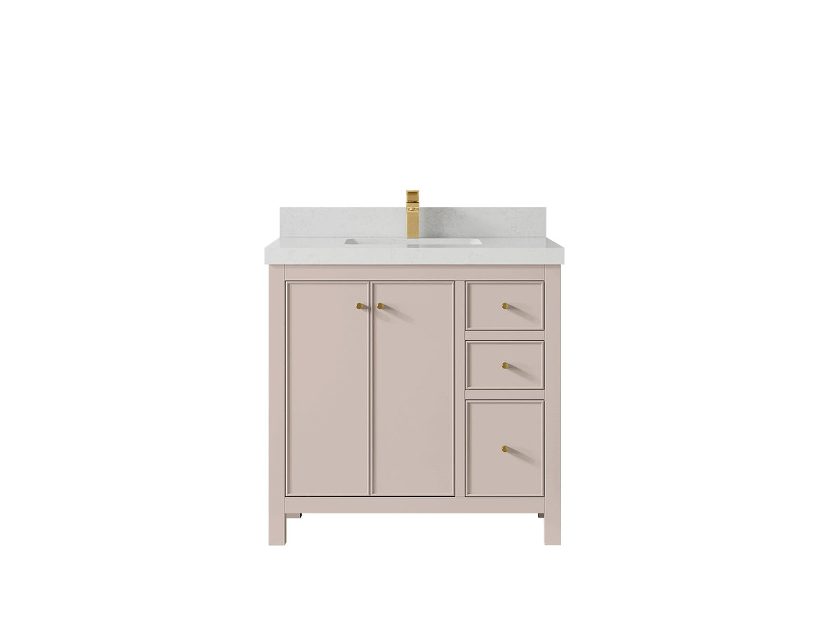 Chicago 36 in. W x 22 in. D Center Sink Bathroom Vanity - Willow Bath and Vanity