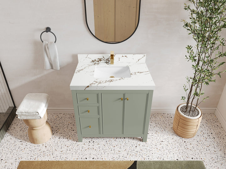 Chicago 36 in. W x 22 in. D Center Sink Bathroom Vanity - photo 34