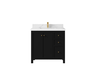 Chicago 36 in. W x 22 in. D Center Sink Bathroom Vanity - Willow Bath and Vanity