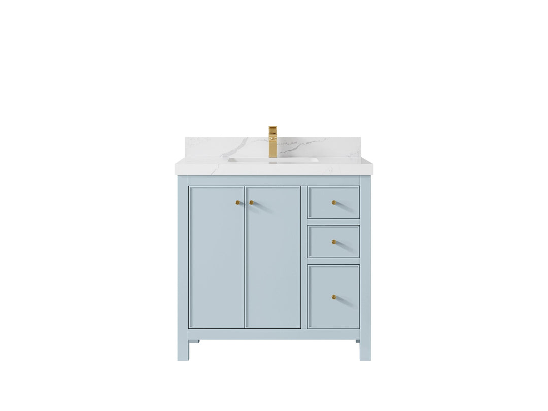 Chicago 36 in. W x 22 in. D Center Sink Bathroom Vanity - Willow Bath and Vanity