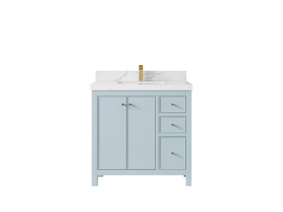 Chicago 36 in. W x 22 in. D Center Sink Bathroom Vanity - Willow Bath and Vanity