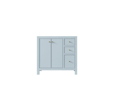 Chicago 36 in. W x 22 in. D Center Sink Bathroom Vanity - Willow Bath and Vanity