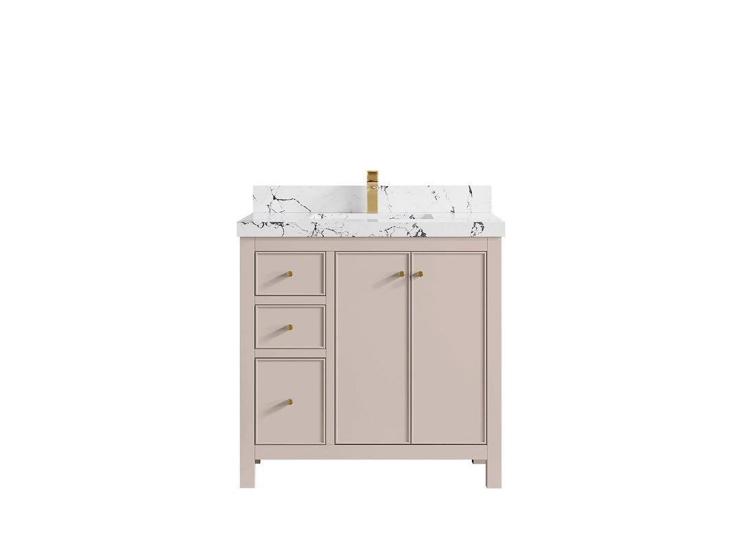 Chicago 36 in. W x 22 in. D Center Sink Bathroom Vanity - Willow Bath and Vanity