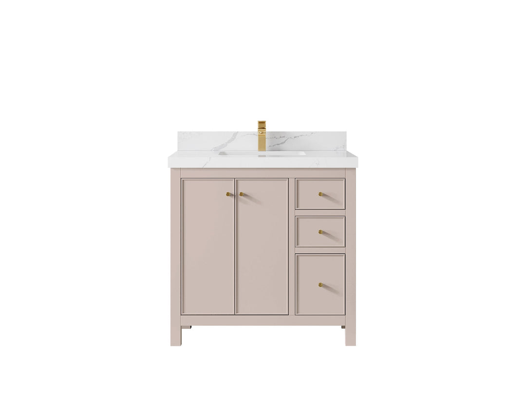 Chicago 36 in. W x 22 in. D Center Sink Bathroom Vanity - Willow Bath and Vanity