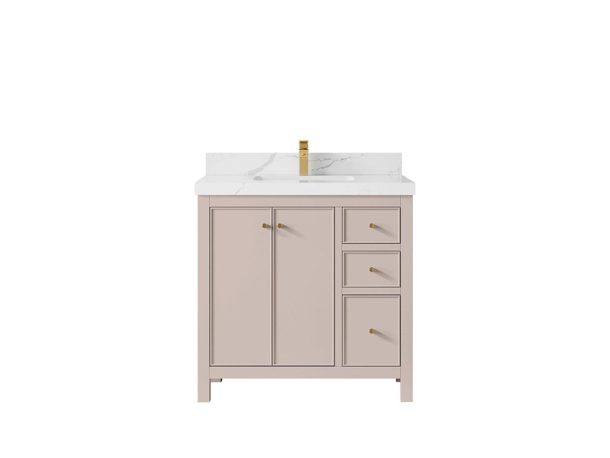 Chicago 36 in. W x 22 in. D Center Sink Bathroom Vanity - Willow Bath and Vanity