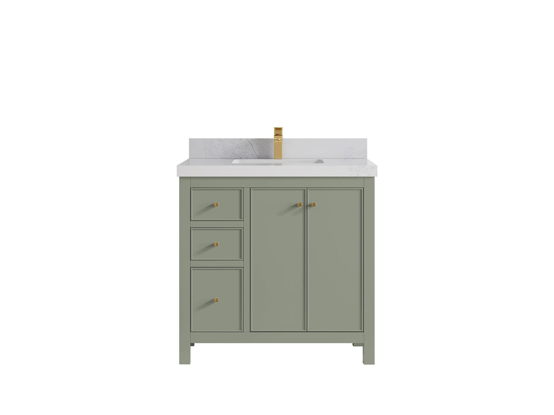 Chicago 36 in. W x 22 in. D Center Sink Bathroom Vanity - Willow Bath and Vanity