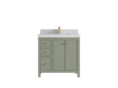 Chicago 36 in. W x 22 in. D Center Sink Bathroom Vanity - photo 1
