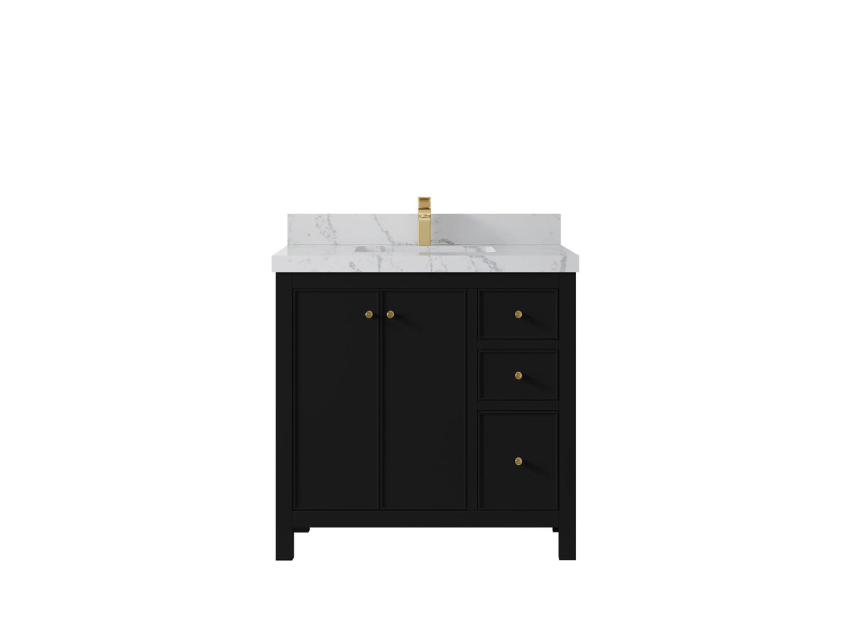 Chicago 36 in. W x 22 in. D Center Sink Bathroom Vanity - Willow Bath and Vanity