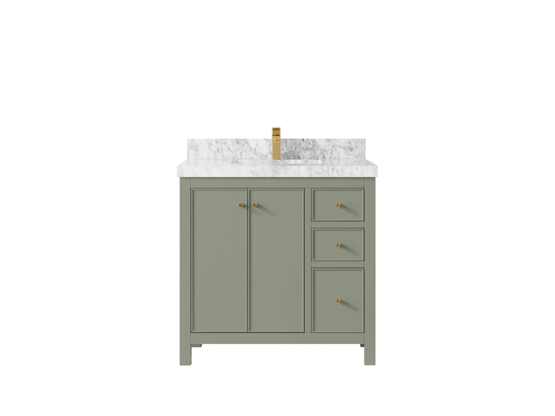 Chicago 36 in. W x 22 in. D Center Sink Bathroom Vanity - Willow Bath and Vanity