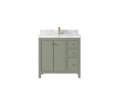 Chicago 36 in. W x 22 in. D Center Sink Bathroom Vanity - Willow Bath and Vanity