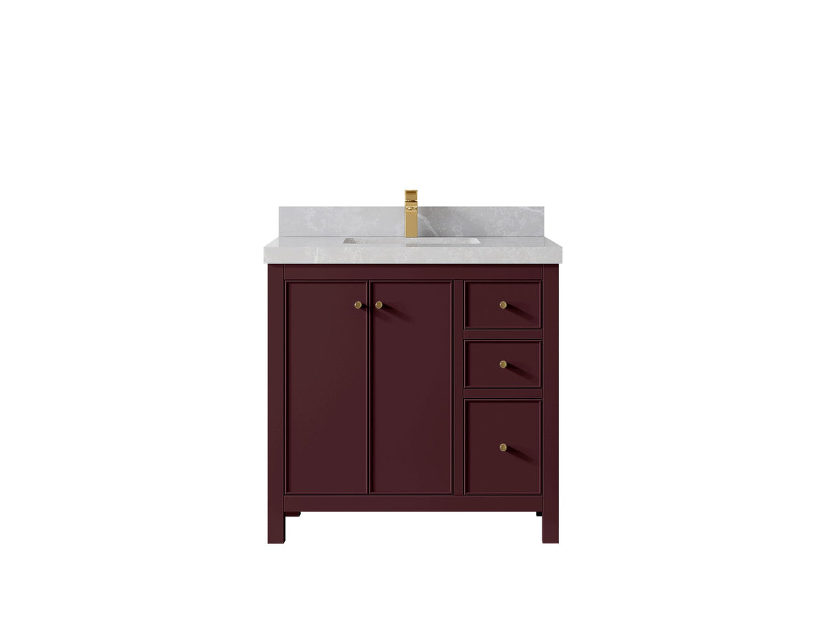 Chicago 36 in. W x 22 in. D Center Sink Bathroom Vanity - Willow Bath and Vanity