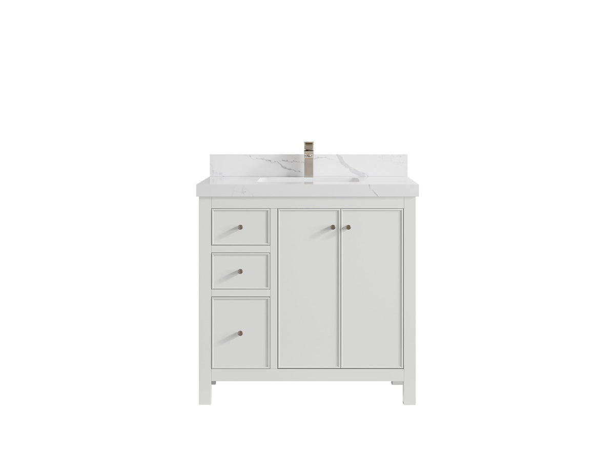 Chicago 36 in. W x 22 in. D Center Sink Bathroom Vanity - Willow Bath and Vanity