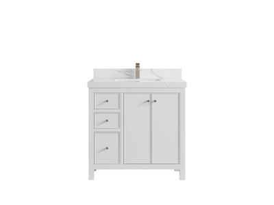 Chicago 36 in. W x 22 in. D Center Sink Bathroom Vanity - Willow Bath and Vanity