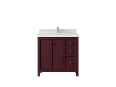 Chicago 36 in. W x 22 in. D Center Sink Bathroom Vanity - Willow Bath and Vanity