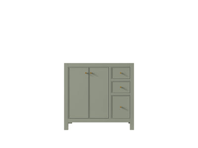 Chicago 36 in. W x 22 in. D Center Sink Bathroom Vanity - Willow Bath and Vanity