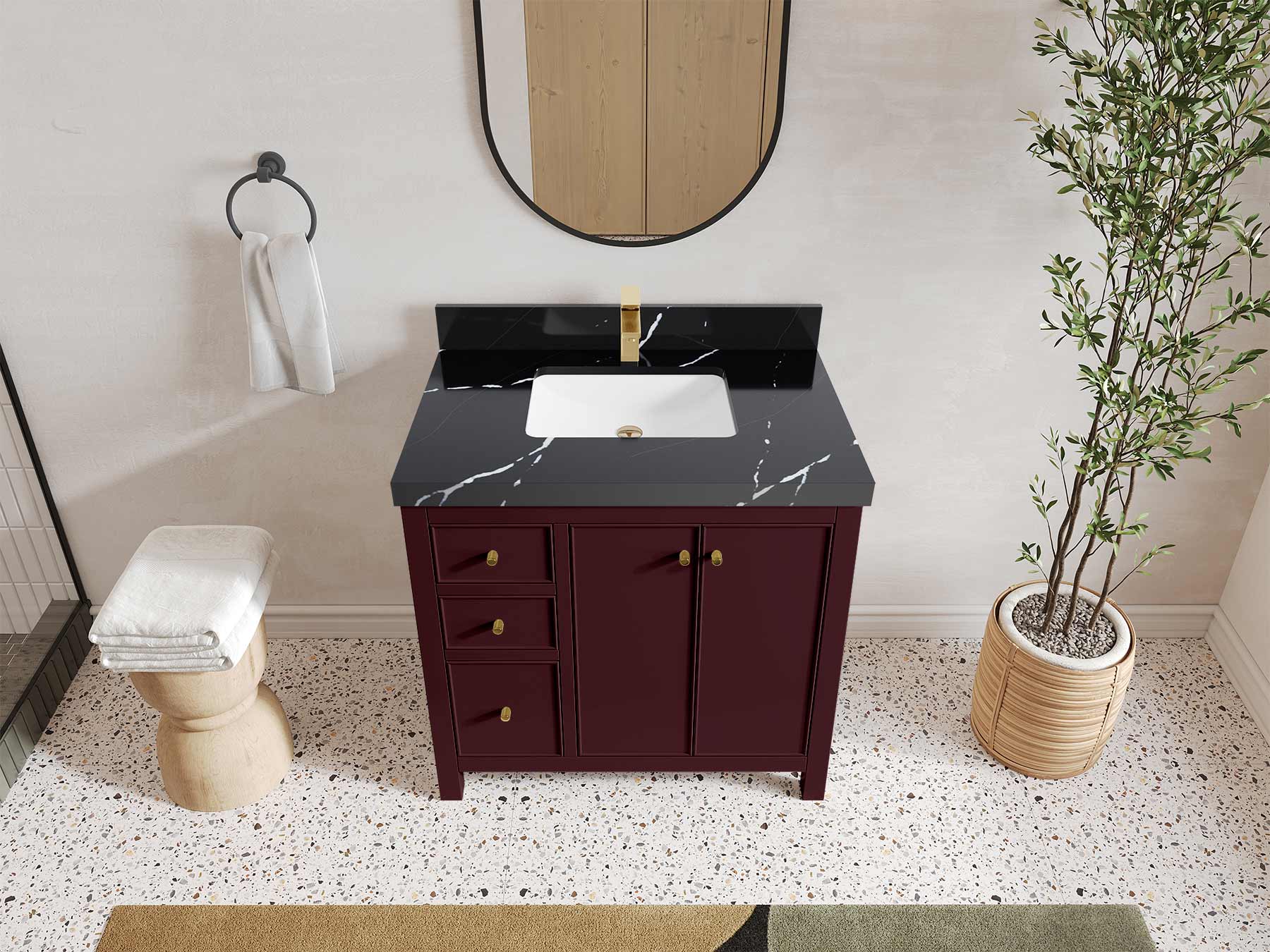 Chicago 36 in. W x 22 in. D Center Sink Bathroom Vanity - Willow Bath and Vanity
