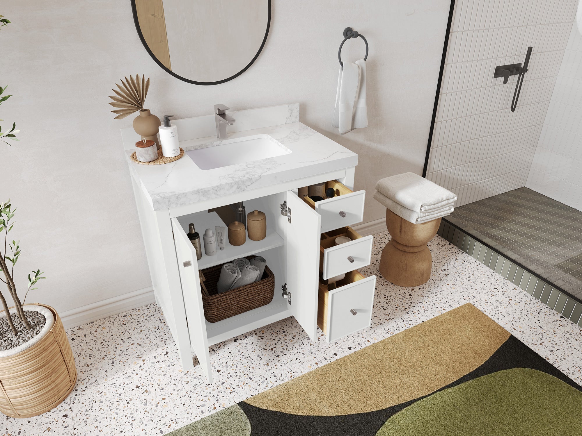 Chicago 36 in. W x 22 in. D Center Sink Bathroom Vanity - Willow Bath and Vanity