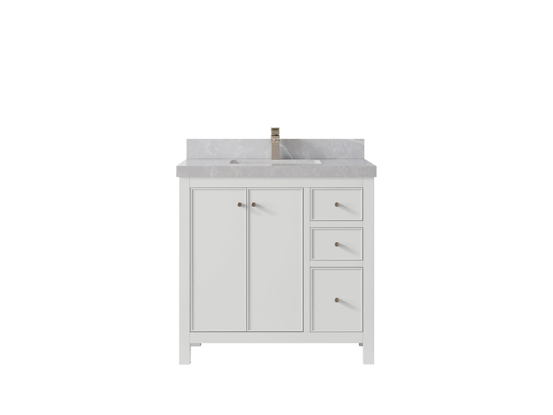 Chicago 36 in. W x 22 in. D Center Sink Bathroom Vanity - Willow Bath and Vanity