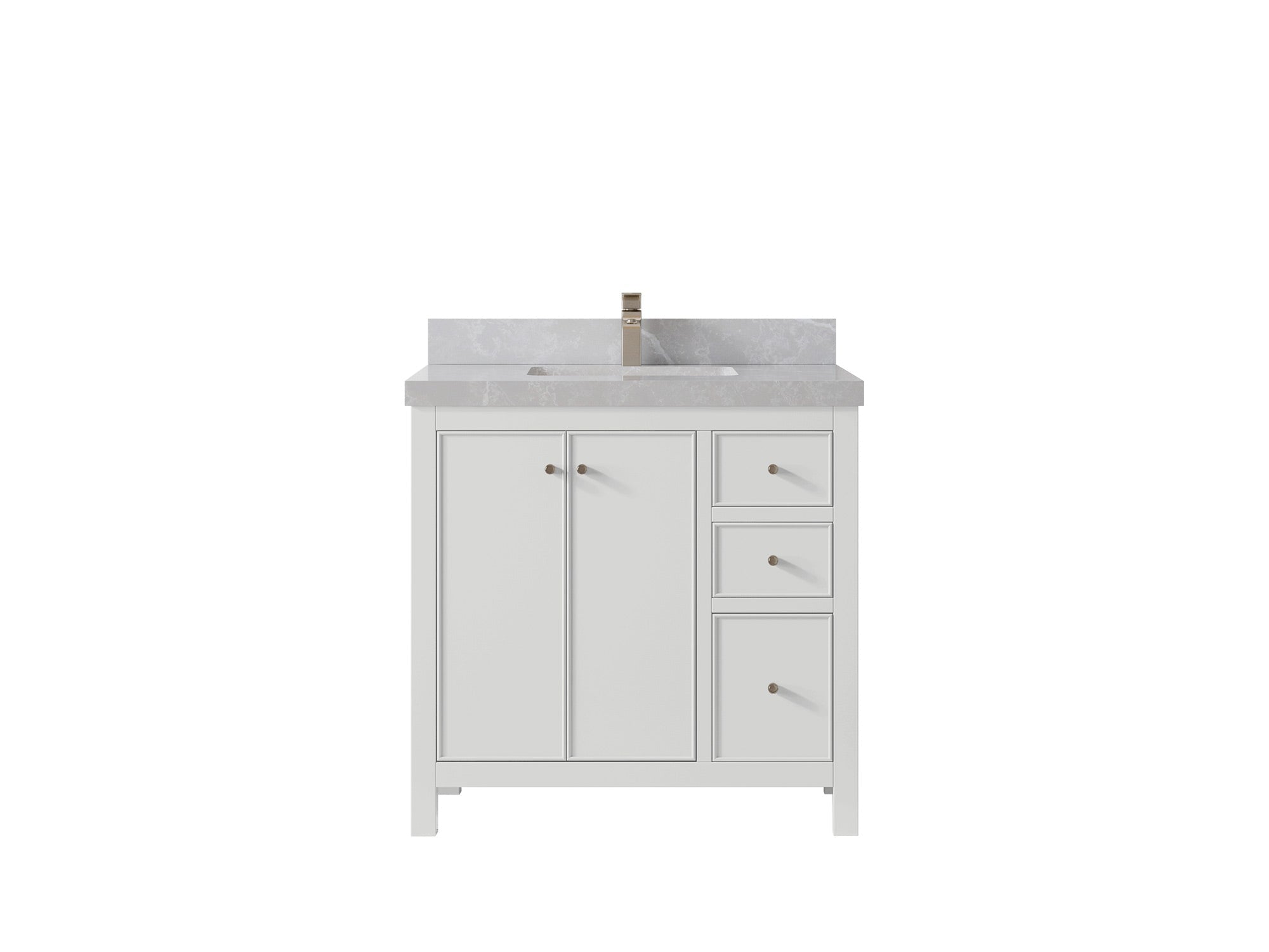 Chicago 36 in. W x 22 in. D Center Sink Bathroom Vanity - Willow Bath and Vanity