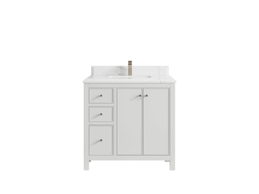 Chicago 36 in. W x 22 in. D Center Sink Bathroom Vanity - Willow Bath and Vanity