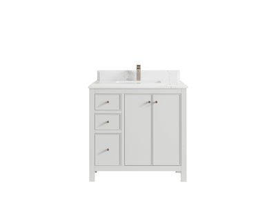 Chicago 36 in. W x 22 in. D Center Sink Bathroom Vanity - Willow Bath and Vanity