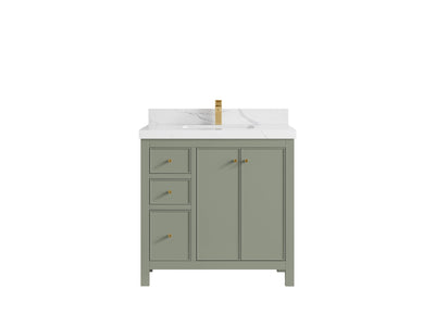 Chicago 36 in. W x 22 in. D Center Sink Bathroom Vanity - Willow Bath and Vanity