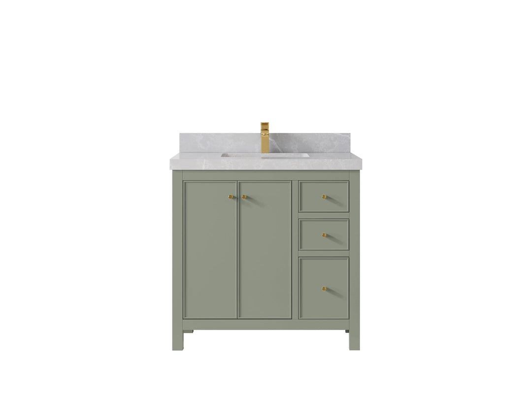 Chicago 36 in. W x 22 in. D Center Sink Bathroom Vanity - Willow Bath and Vanity