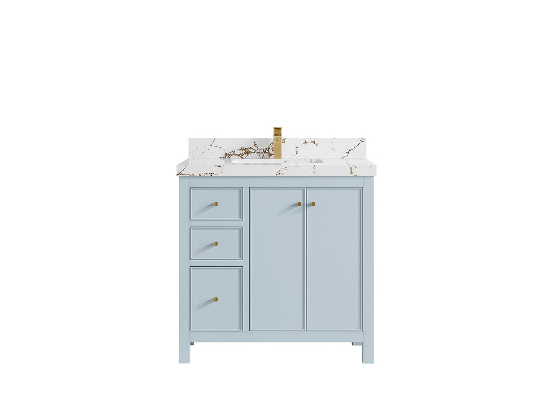 Chicago 36 in. W x 22 in. D Center Sink Bathroom Vanity - Willow Bath and Vanity