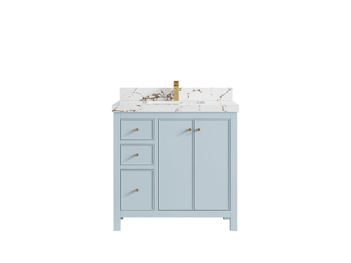 Chicago 36 in. W x 22 in. D Center Sink Bathroom Vanity - photo 37