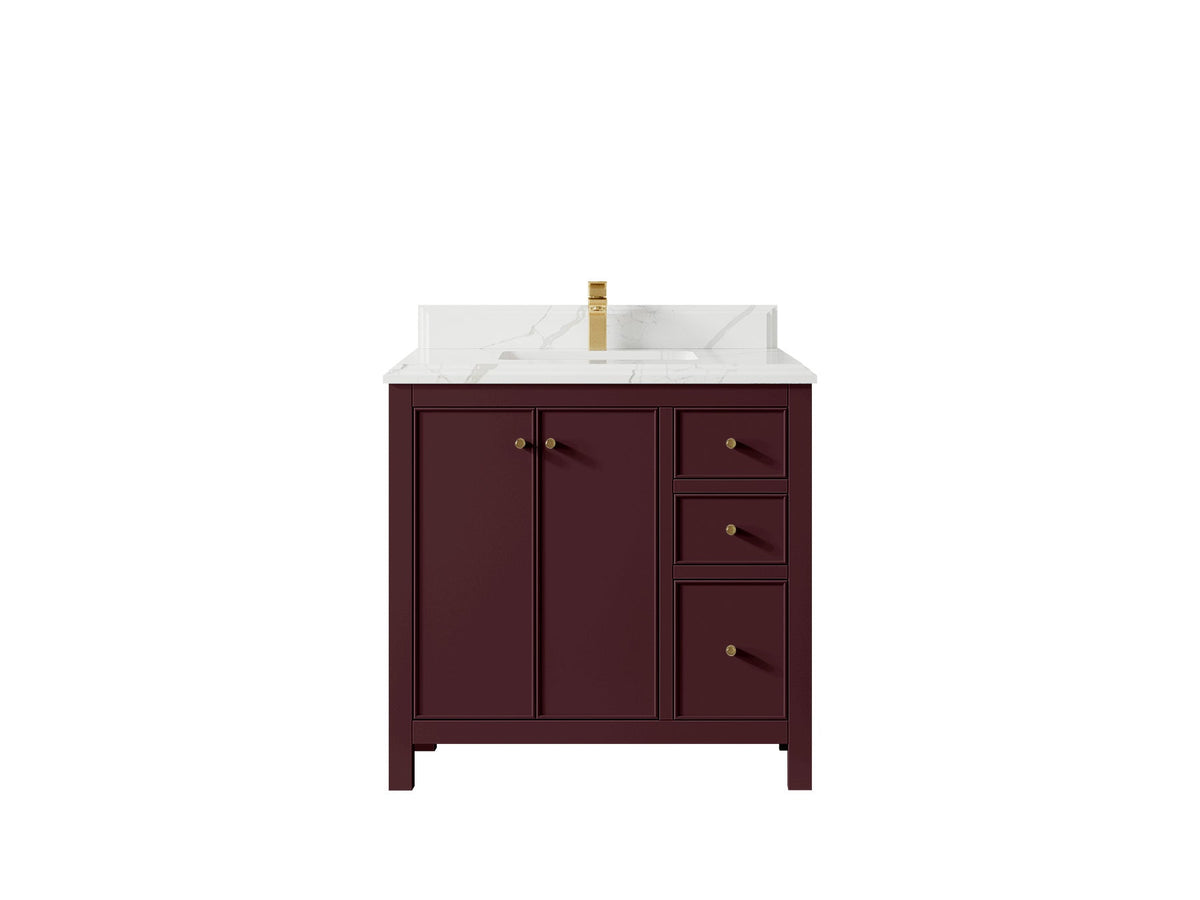 Chicago 36 in. W x 22 in. D Center Sink Bathroom Vanity - Willow Bath and Vanity