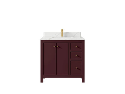 Chicago 36 in. W x 22 in. D Center Sink Bathroom Vanity - Willow Bath and Vanity
