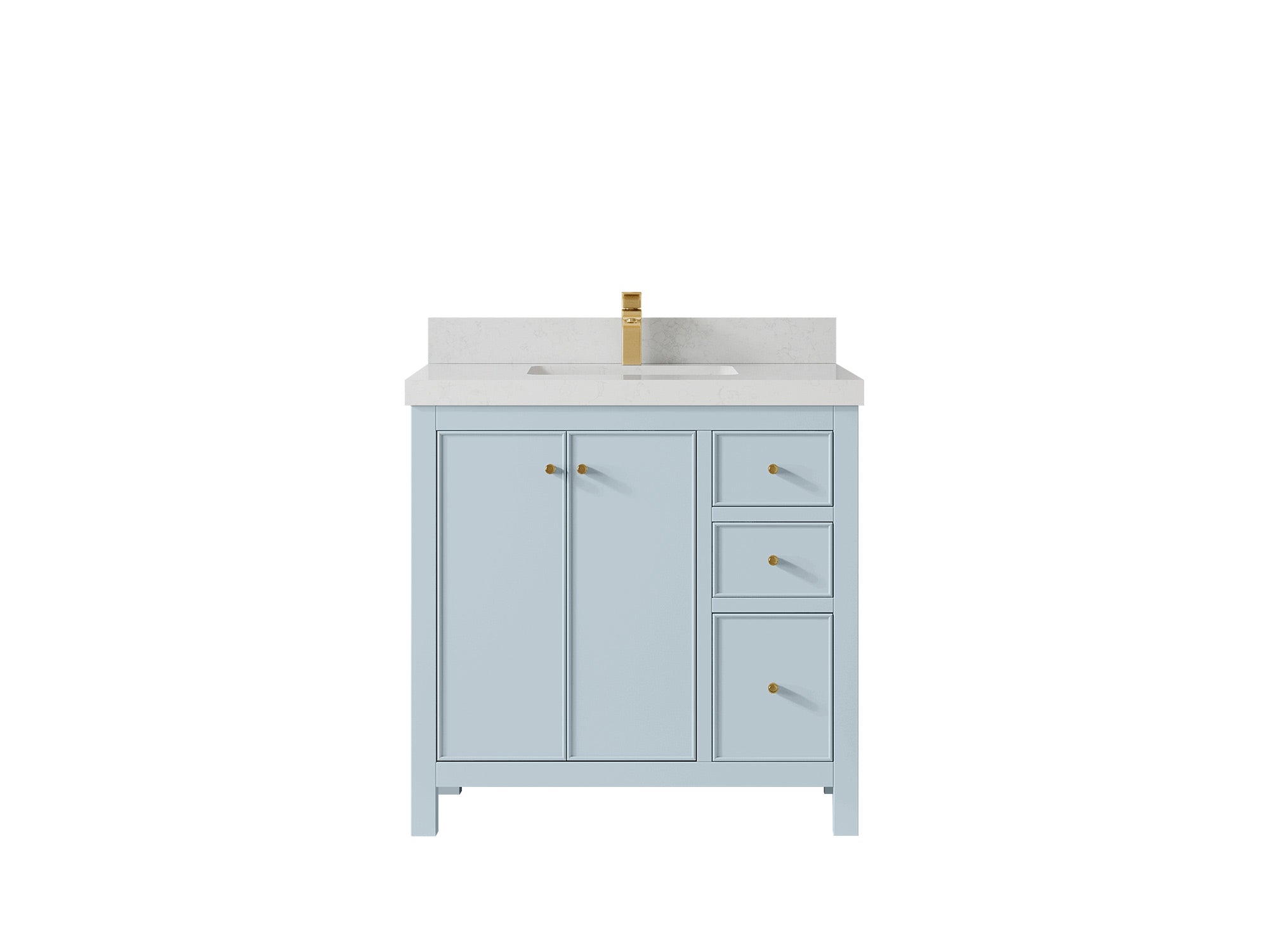 Chicago 36 in. W x 22 in. D Center Sink Bathroom Vanity - Willow Bath and Vanity
